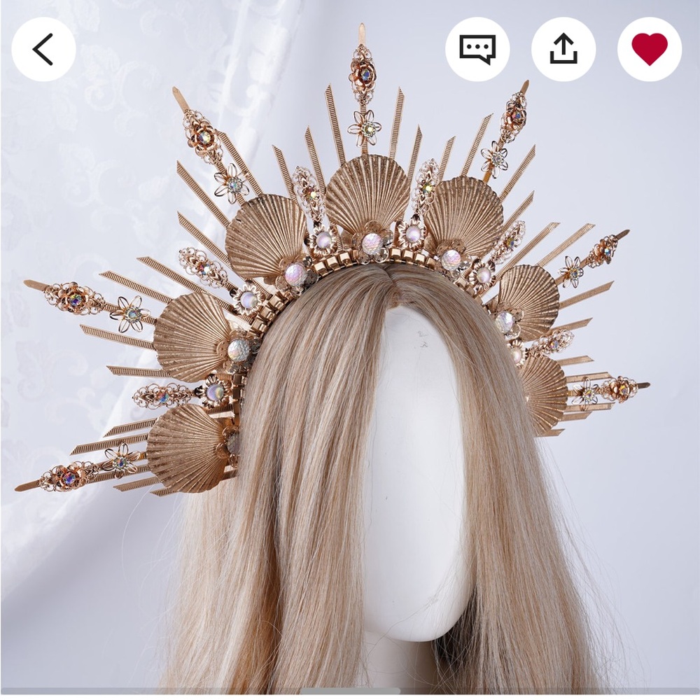 Mermaid siren seashell crown headpiece